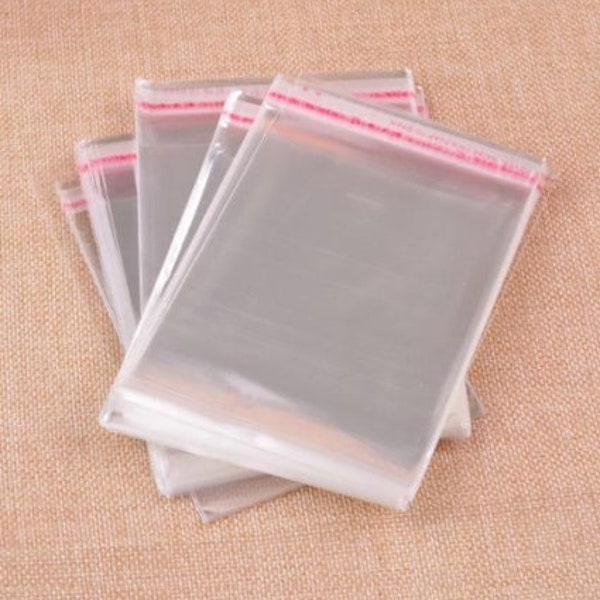 5 x 6.2" (13 x 16cm) Clear Self-Seal Bags - Pack of 25