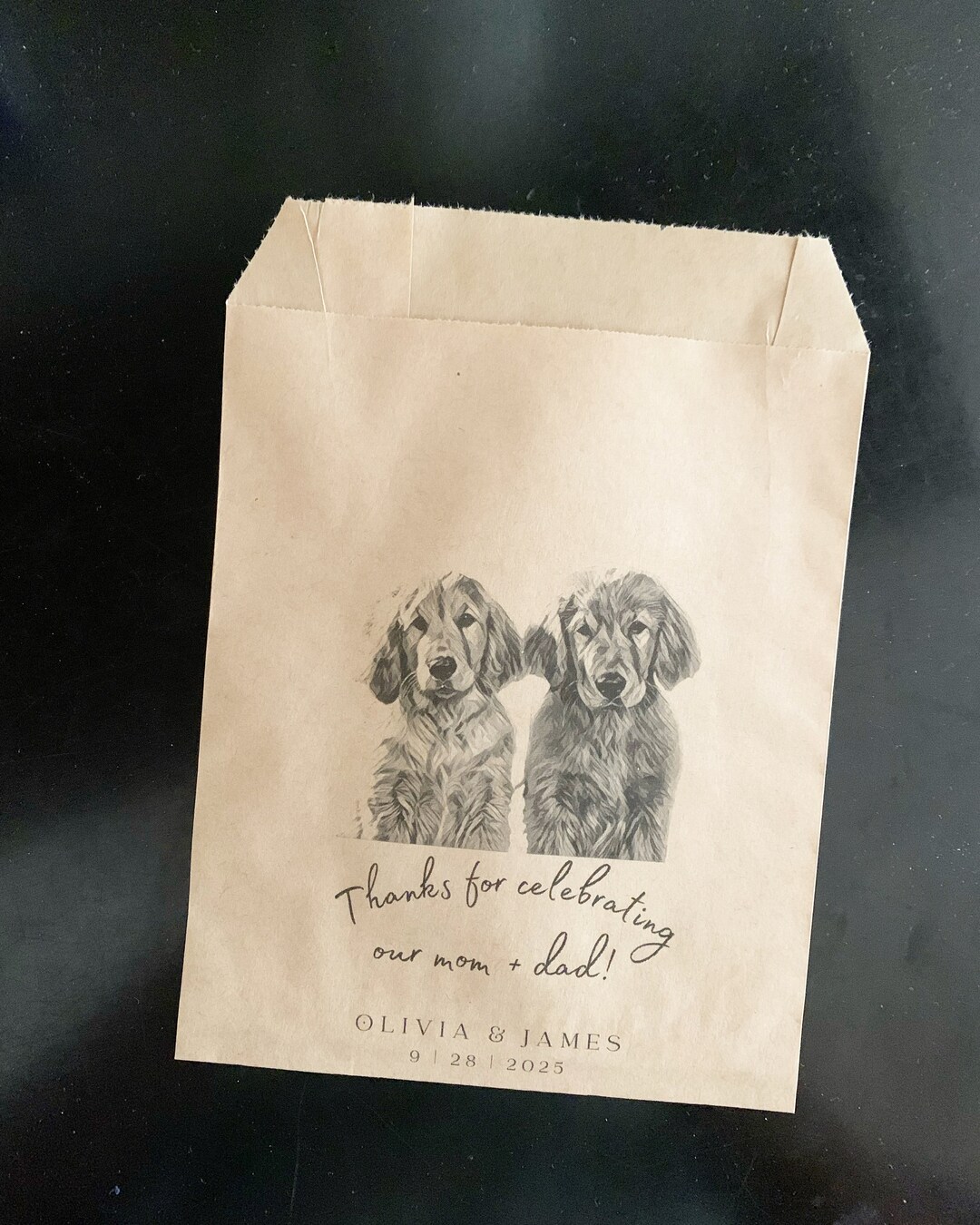 25 Wedding Doggie Bag Wedding Doggy Bag Dog Treat Bag Wedding Dog Treat