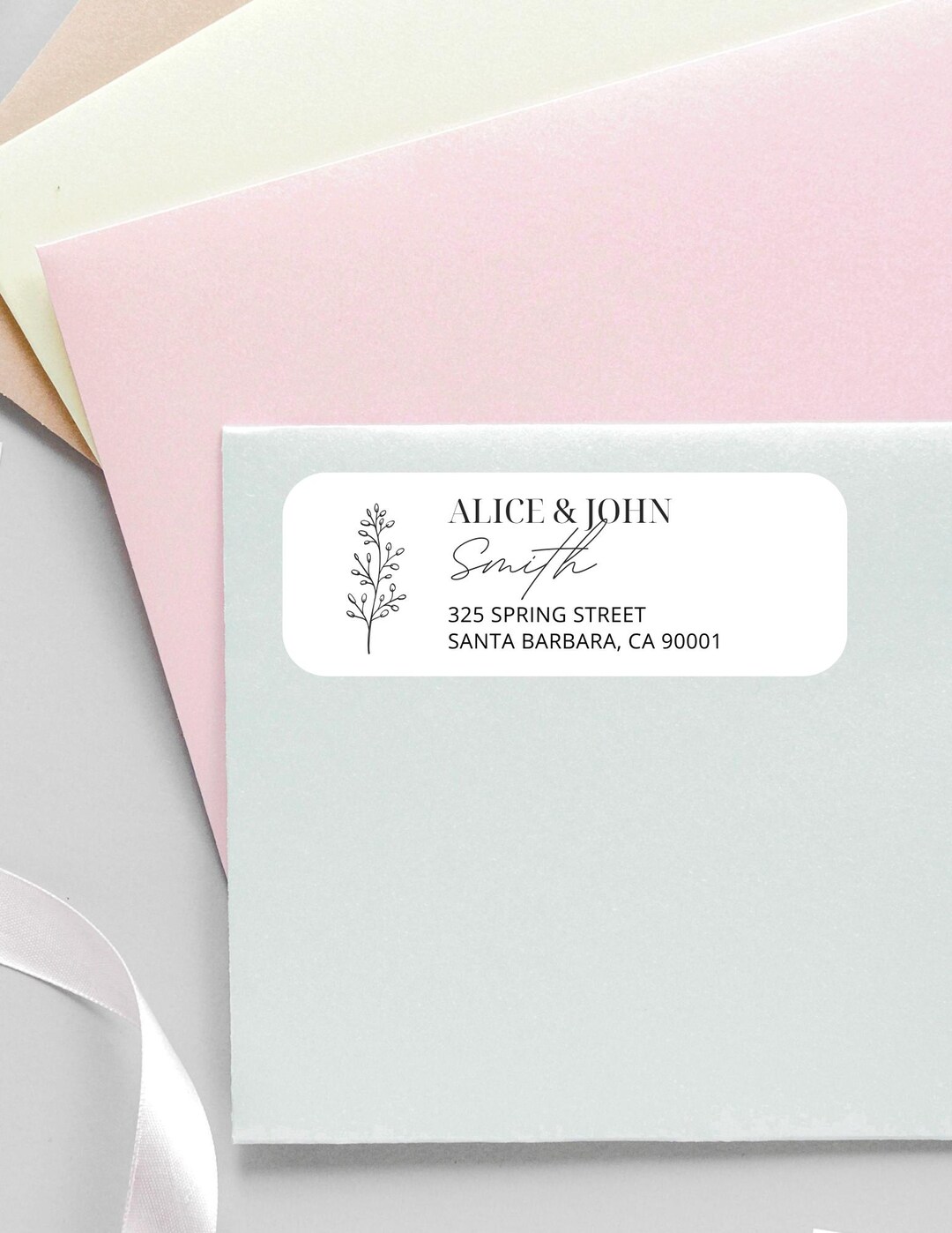 150 Modern Minimalist Return Address Labels: Personalized Self-adhesive ...