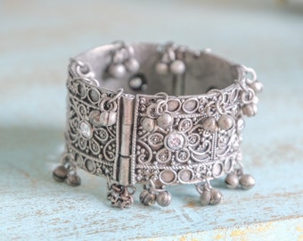 German silver statement Handcuff kada bangles