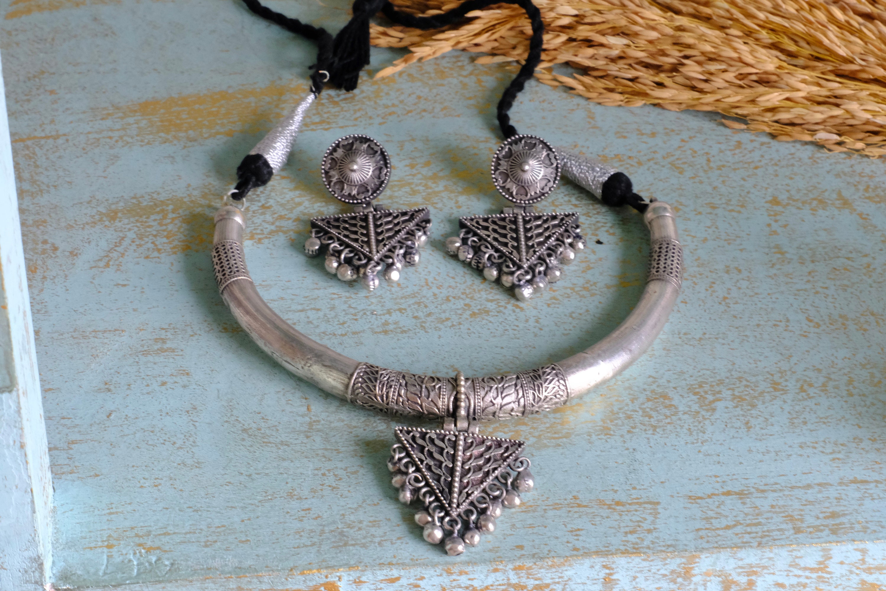 Handmade oxidised jewellery design clearance