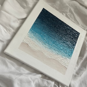 Textured art | Minimalistic | Ocean art | Beach art | Home decor | Gift | Christmas Gift Idea