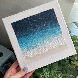 Textured art | Minimalistic | Ocean art | Beach art | Home decor | Gift | Christmas Gift Idea
