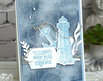 Maritime folding card for various occasions