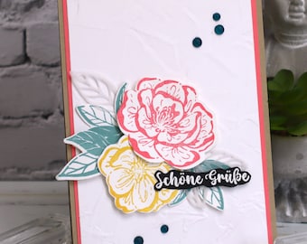 Floral greeting card for various occasions