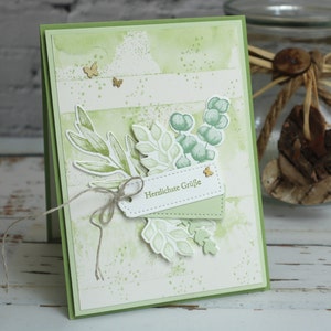 Florale Grußkarte Ewiges Grün Stampin UP!