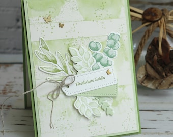 Floral Greeting Card Eternal Green Stampin UP!