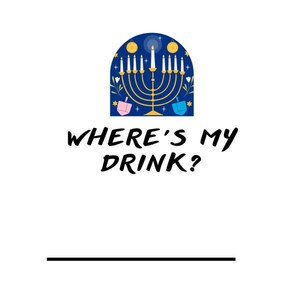 50 3x2 Happy Hanukkah Name Labels per bevande