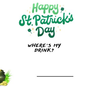 Étiquettes nominatives de la Saint-Patrick pour les tasses de fête (50CT 3x2 pouces)