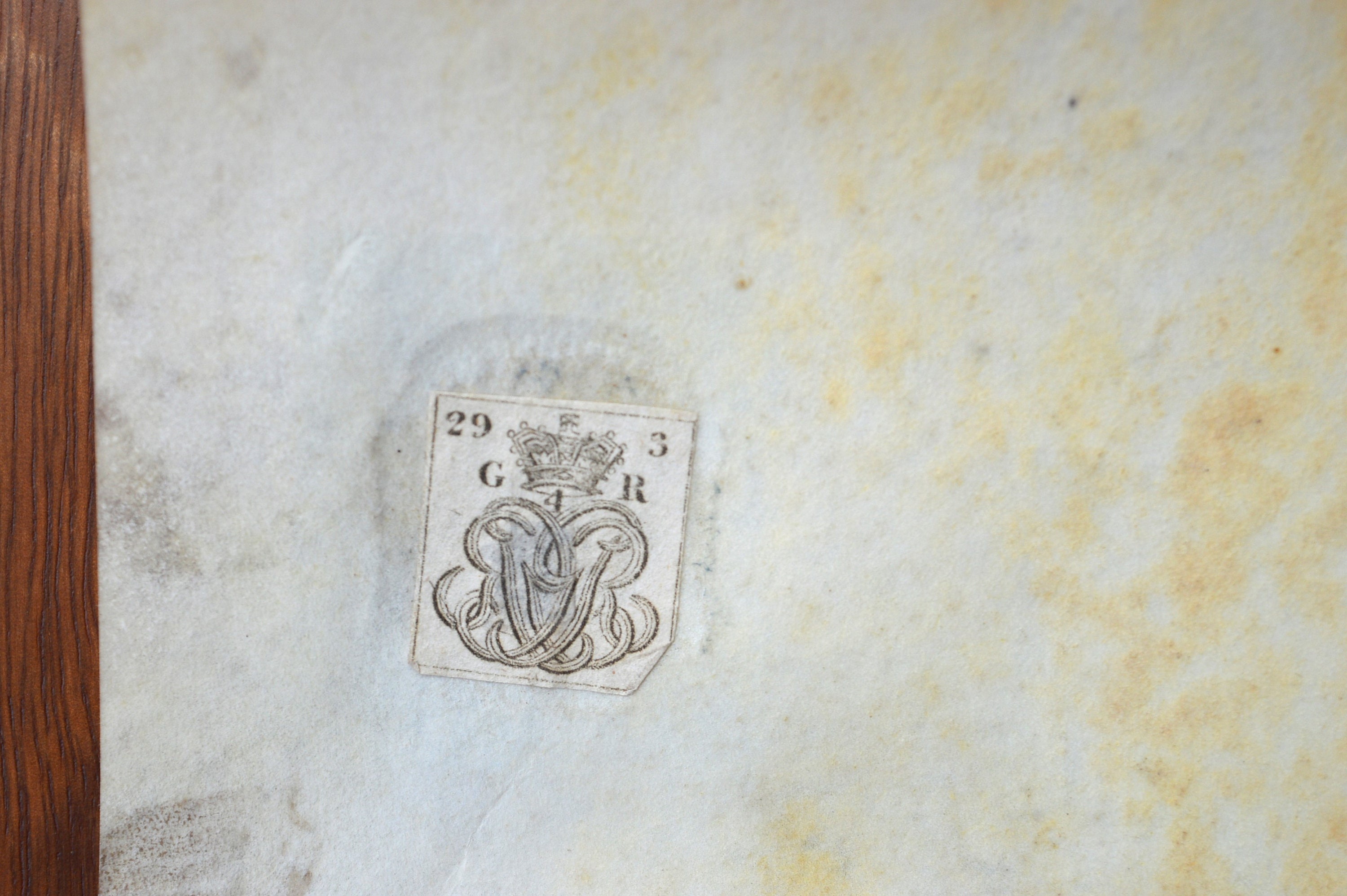 A Beautiful Handwritten Antique 1828 Vellum Indenture Between Samuel