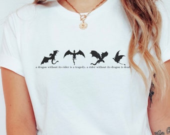 Fourth Wing Shirt A Dragon Without Its Rider Is A Tragedy A Rider Without Its Dragon Is Dead Basgiath War College Violet Xaden Iron Flame