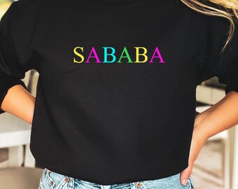 Sababa Sweatshirt Jewish Sweatshirt Rosh Hashanah Hanukkah Sweatshirt Cool Hebrew Sweatshirt Judaica Jewish Gifts Gift for Mom