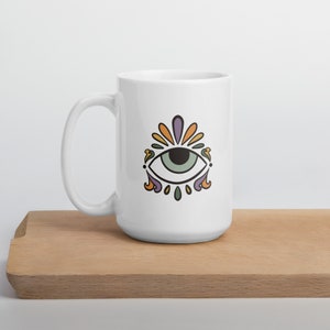 Evil Eye Mug Retro Jewish Coffee Mug Jewish Gift Support Israel