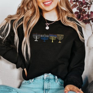 Hanukkah Sweatshirt Chanukkah Jewish Pride Sweater, Am Yisrael Chai, Jewish Sweater, Judaica Gifts, Hebrew Gift