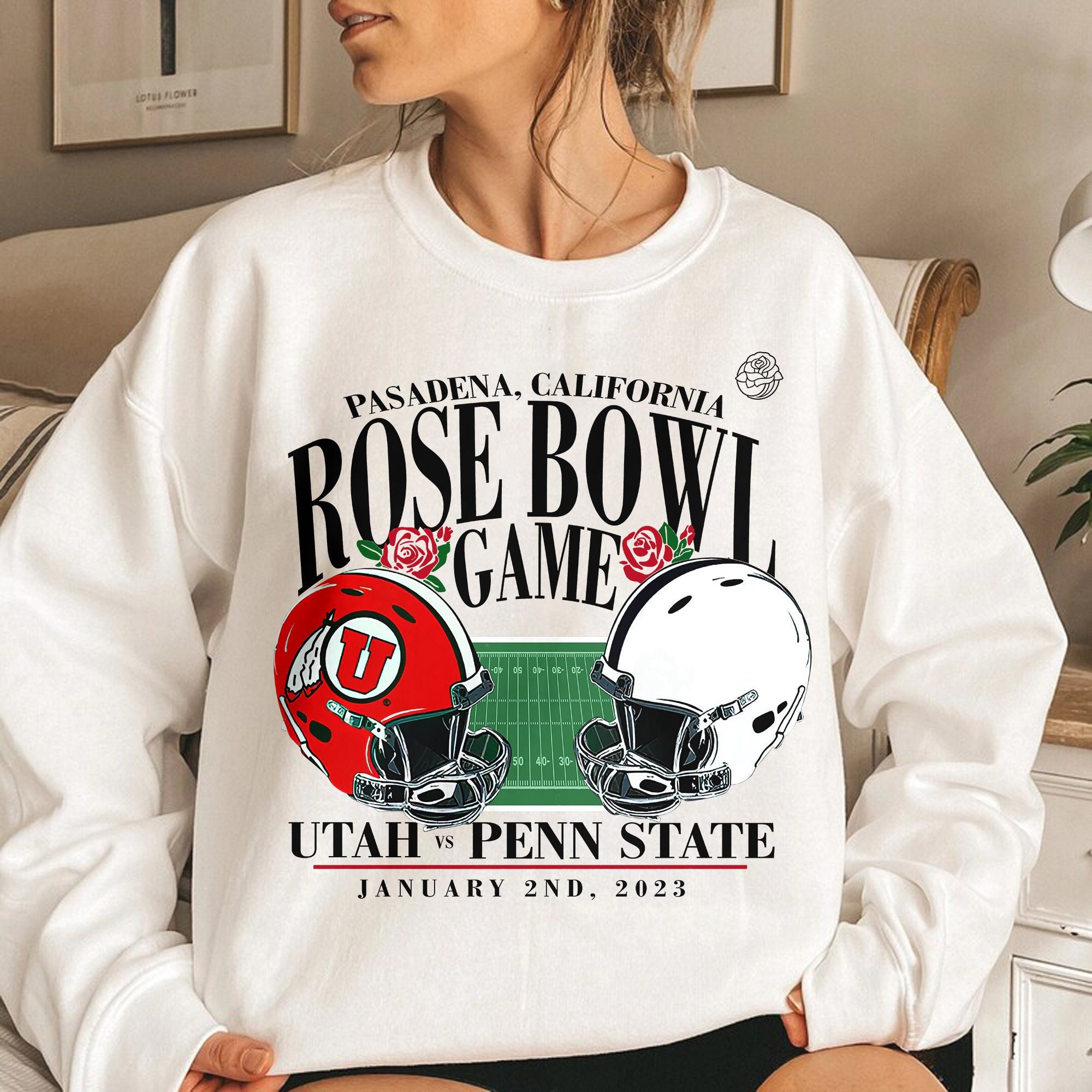 Discover Penn State 2023 Rose Football Bowl Sweatshirt, Lions Vs Utah Utes Sweatshirt