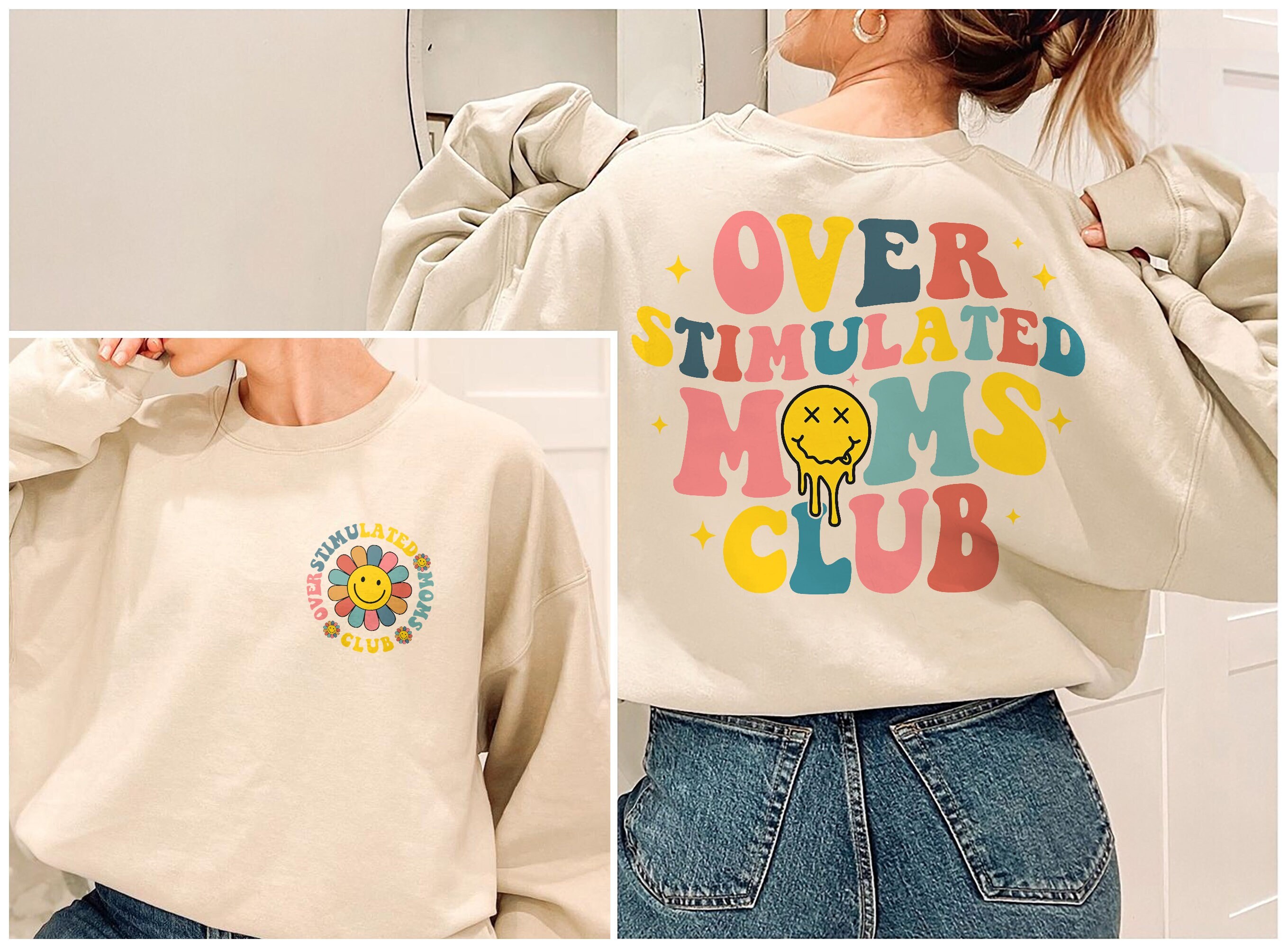 Overstimulated Moms Club Sweatshirt Overstimulated Moms Club Etsy