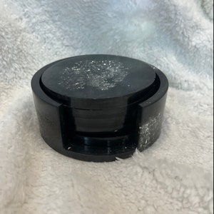Black and Silver Coaster Set