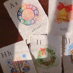 Tarjetas con el alfabeto de las fiestas