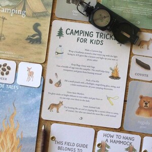 Camping + Guide de terrain de bricolage, Associez le jeu Scat, Instructions à imprimer.