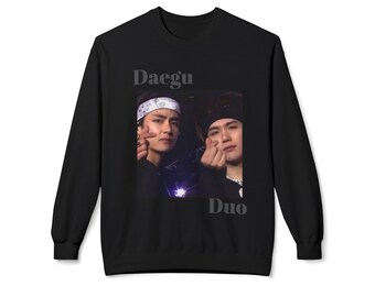 BTS Daegu Duo Sweatshirt, Yoongi and Tae, Unisex Softstyle Fleece
