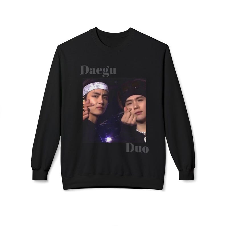 BTS Daegu Duo Sweatshirt, Yoongi and Tae, Unisex Softstyle Fleece afbeelding 1