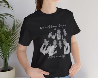 BTS OT7 Bangtan T-Shirt, God Created Man Apology Tee