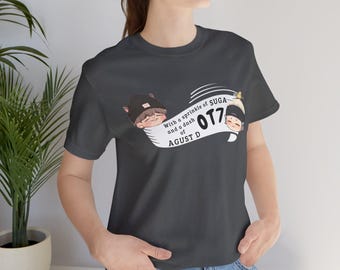 BTS-uniseks T-shirt - SUGA, AGUST D, Yoongi, OT7