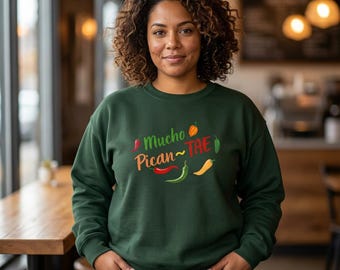 Mucho Pican~Tae Sweatshirt, V of BTS fun shirt, Tae spicy Spanish sweatshirt