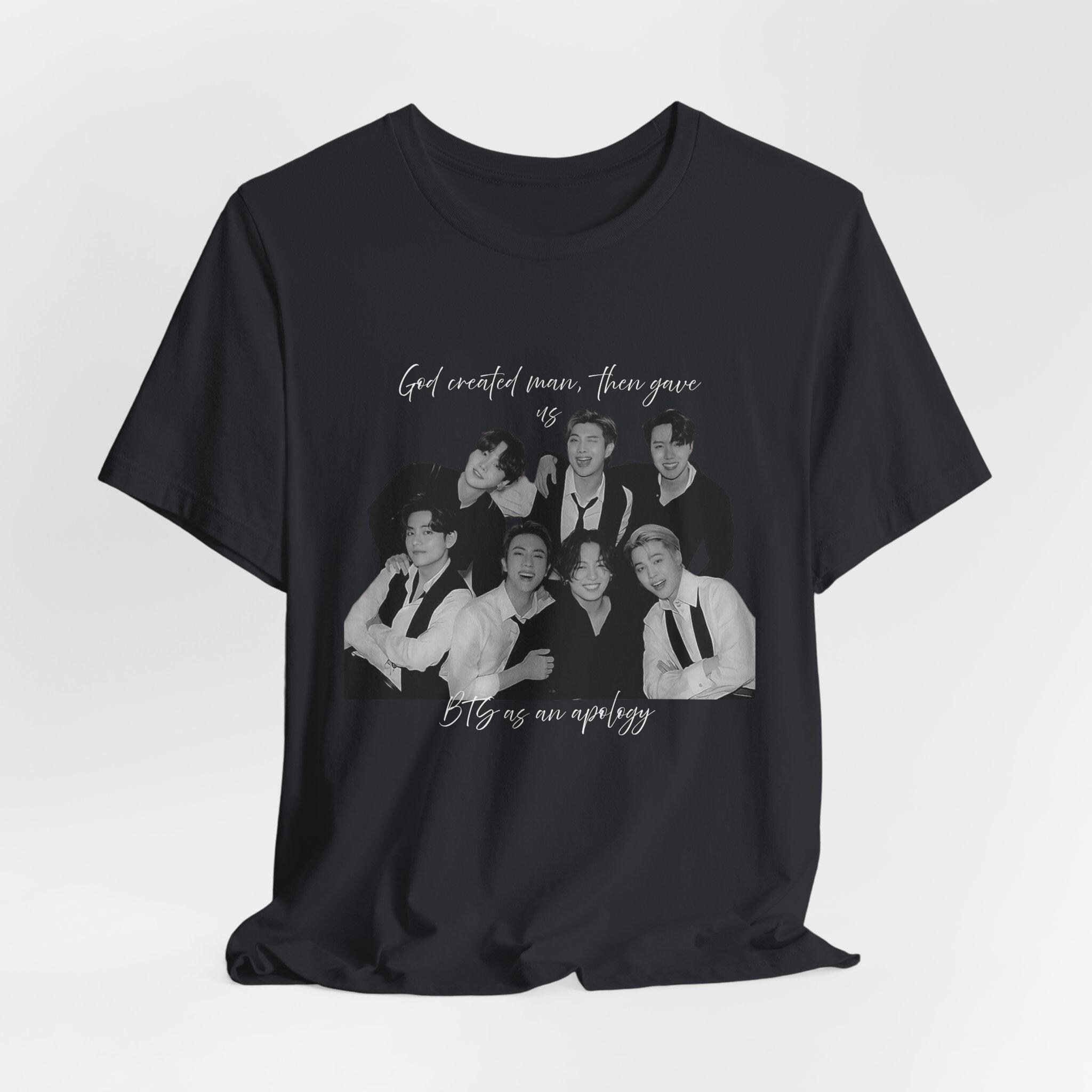 BTS OT7 Bangtan T-shirt, God Created Man Apology Tee - Etsy