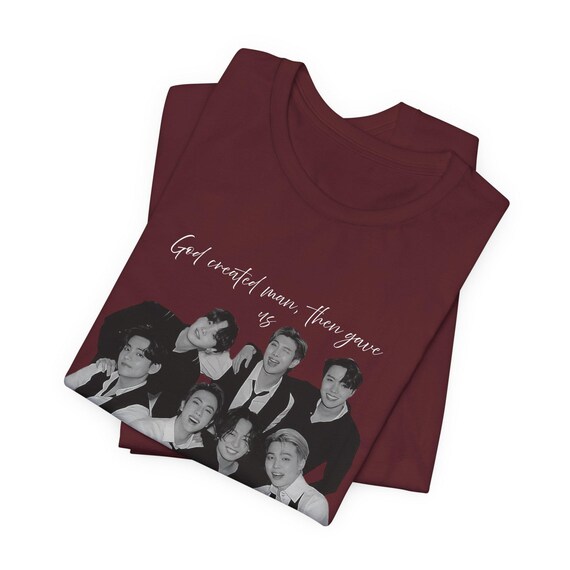 BTS OT7 Bangtan T-shirt, God Created Man Apology Tee - Etsy