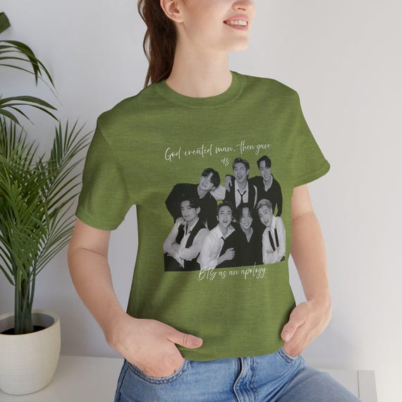 BTS OT7 Bangtan T-shirt, God Created Man Apology Tee - Etsy