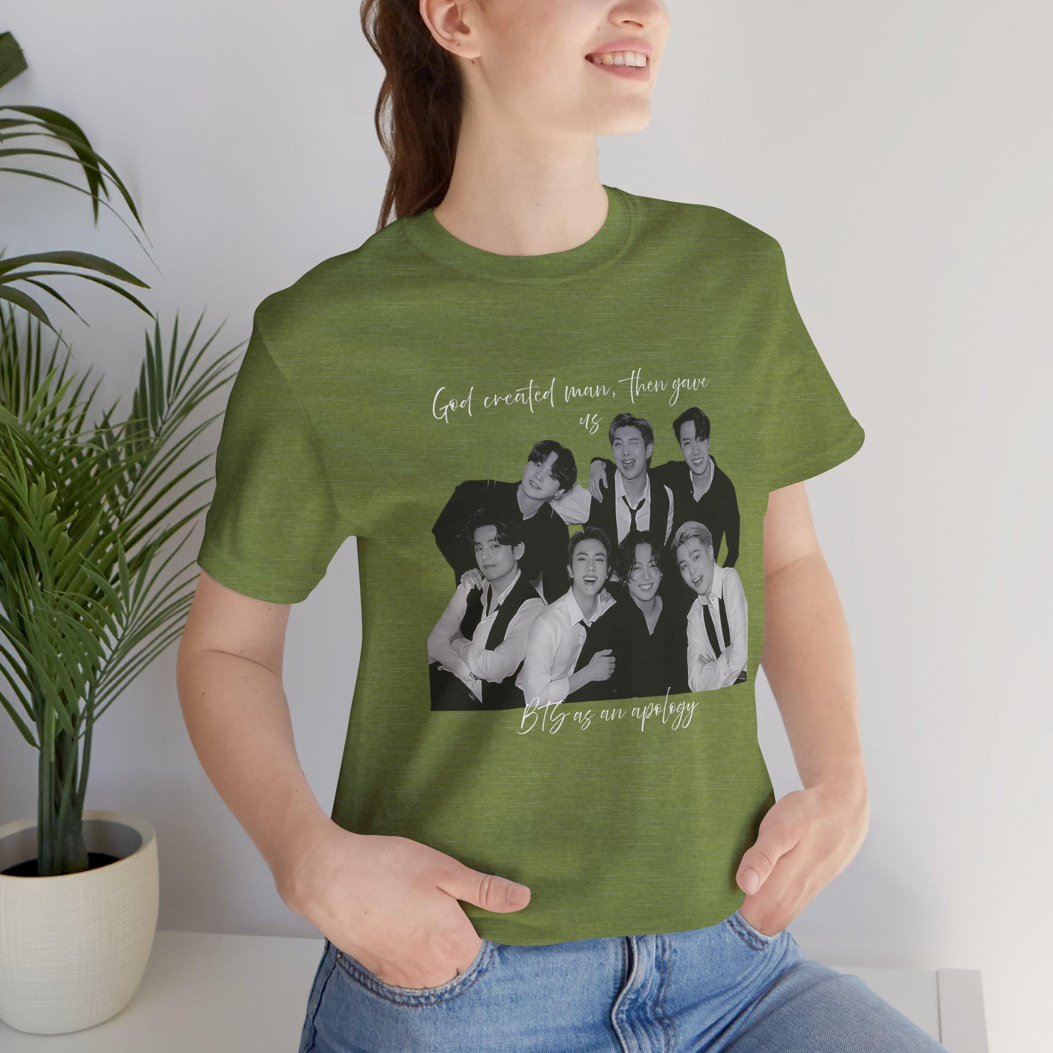 BTS OT7 Bangtan T-shirt, God Created Man Apology Tee - Etsy
