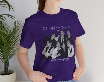 BTS OT7 Bangtan T-shirt, God Created Man Apology Tee - Etsy
