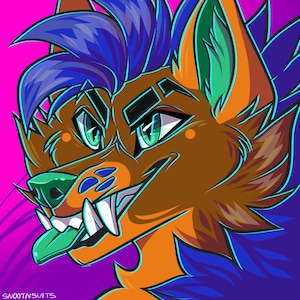 Stylized Fursona Icon- CUSTOM- SnootNSuits