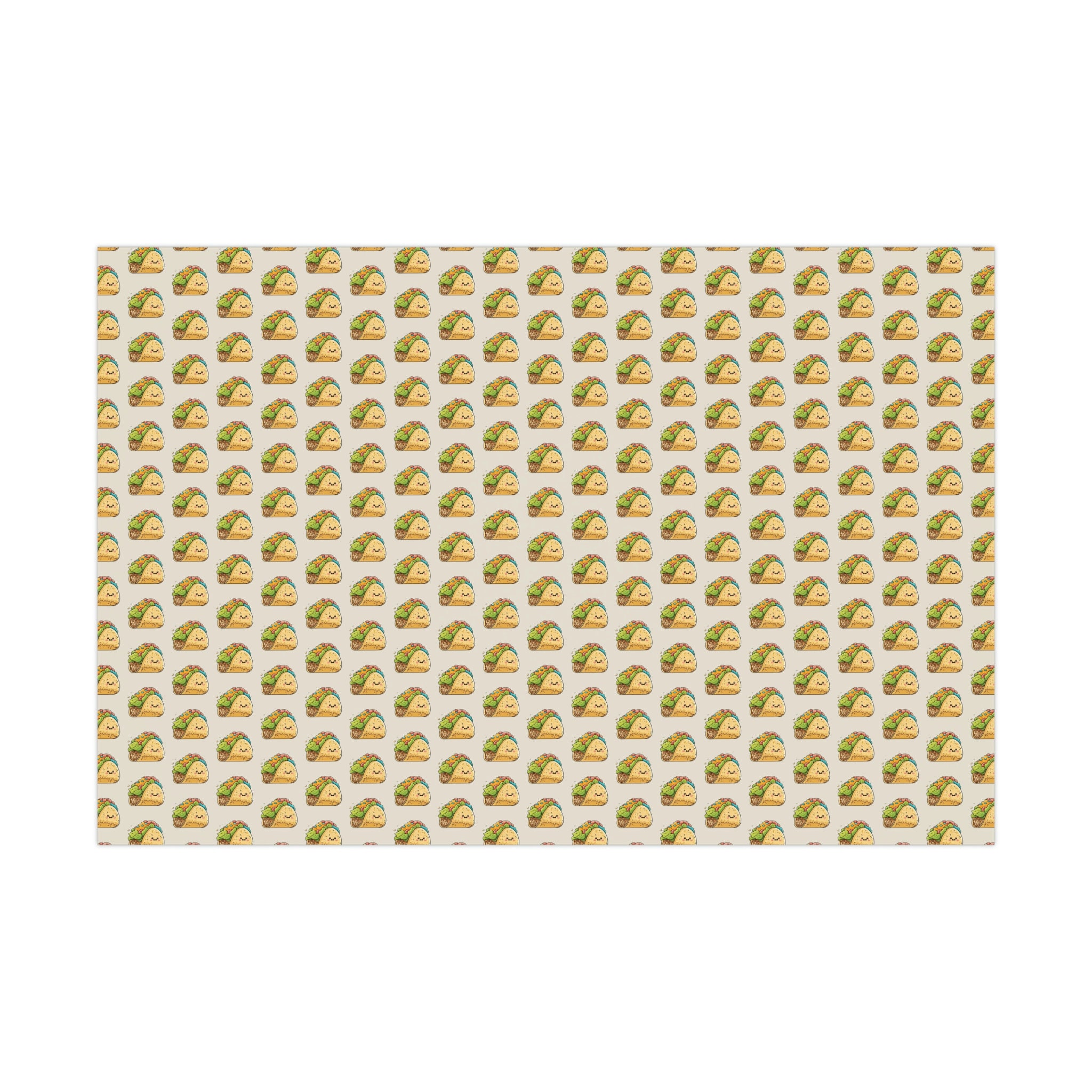 Kawaii Chibi Taco Wrapping Paper Taco Gift Wrap Mexican Etsy
