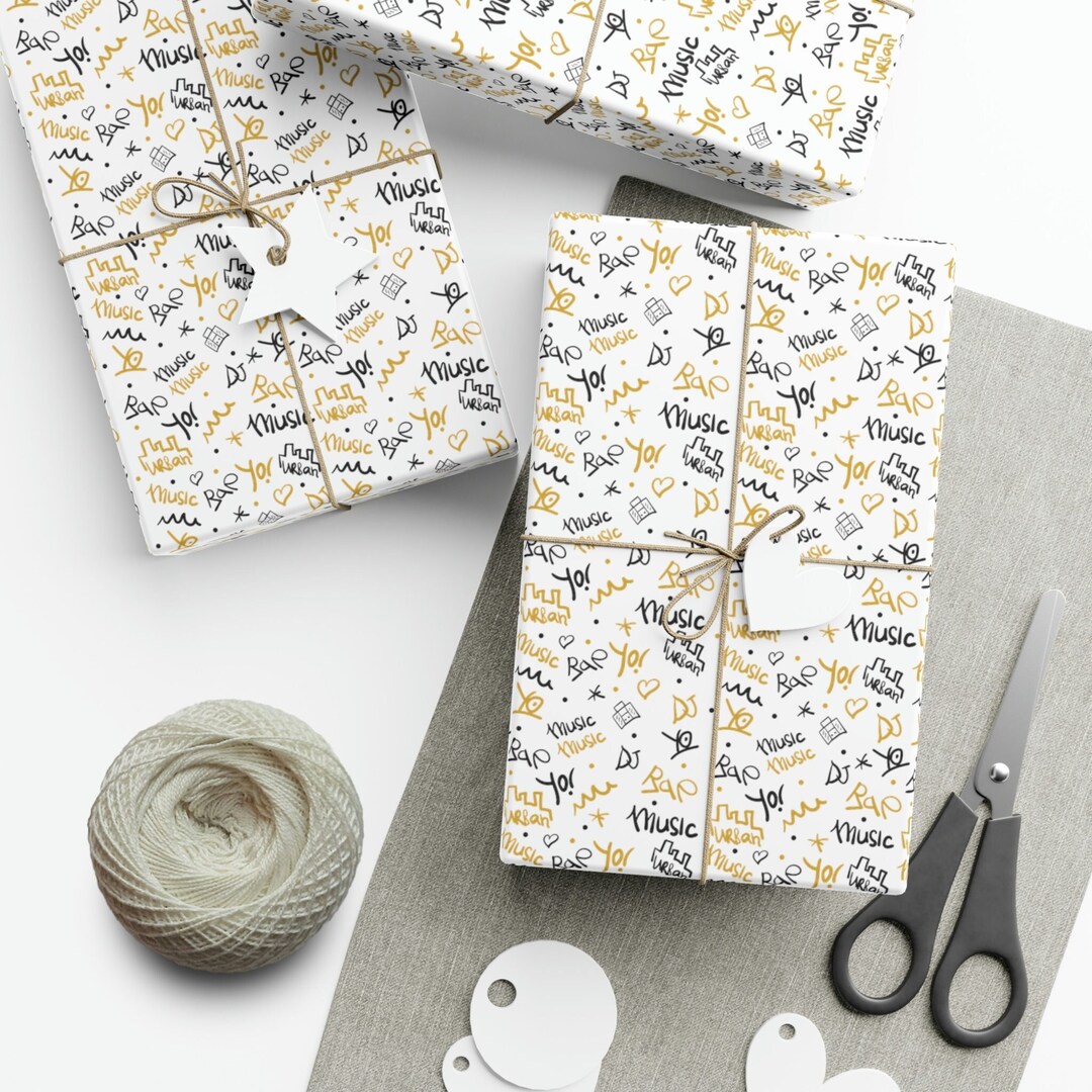 Rap Gift Wrap, Rap Wrapping Paper, Rapper Wrapping Paper, Music Gift