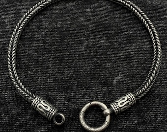 Silver Chain Bracelet, Sterling 925 Silver Bracelet, Square Snake