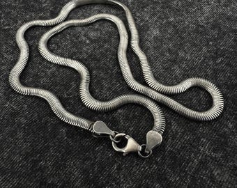 シルバー スネークチェーン - メンズ シルバーチェーンネックレス シルバー スネークチェーン - メンズ シルバーチェーンネックレス