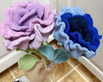 Home decoration,crochet rose,Hand weaving,flower bouquet,wedding bouquet,crochet rose bouquet,Wedding gift,Mother's Day gift