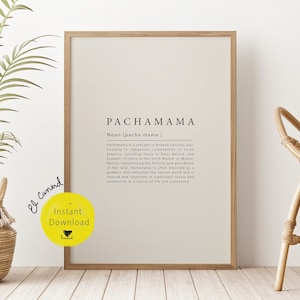 Definição de Pachamama: Pôster da Mãe Terra (Download Digital)