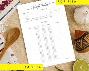 Dementia Weight Food Intake Log Caregiver Daily Meal Tracker Printable Elderly Weight Loss Prevention Chart Senior Health Care Binder Month
