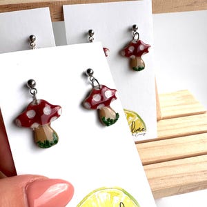 Mushrooms.•* Forrest *•.Polymer clay dangles