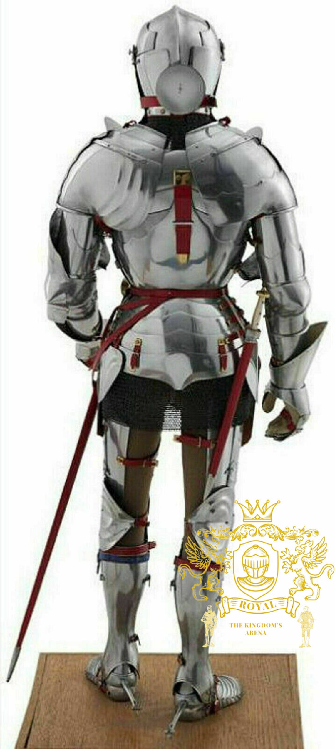 Medieval Wearable Knight Armor Suit Crusader Halloween Combat Full Body