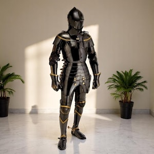 Wearable Templar Knight Armor – Full Body Medieval LARP Costume – Crusader Cosplay Suit – Handmade Knight Outfit for Reenactment