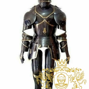 Medieval Knight Wearable Suit Of Armor Crusader Combat Full Body Armour ICA1