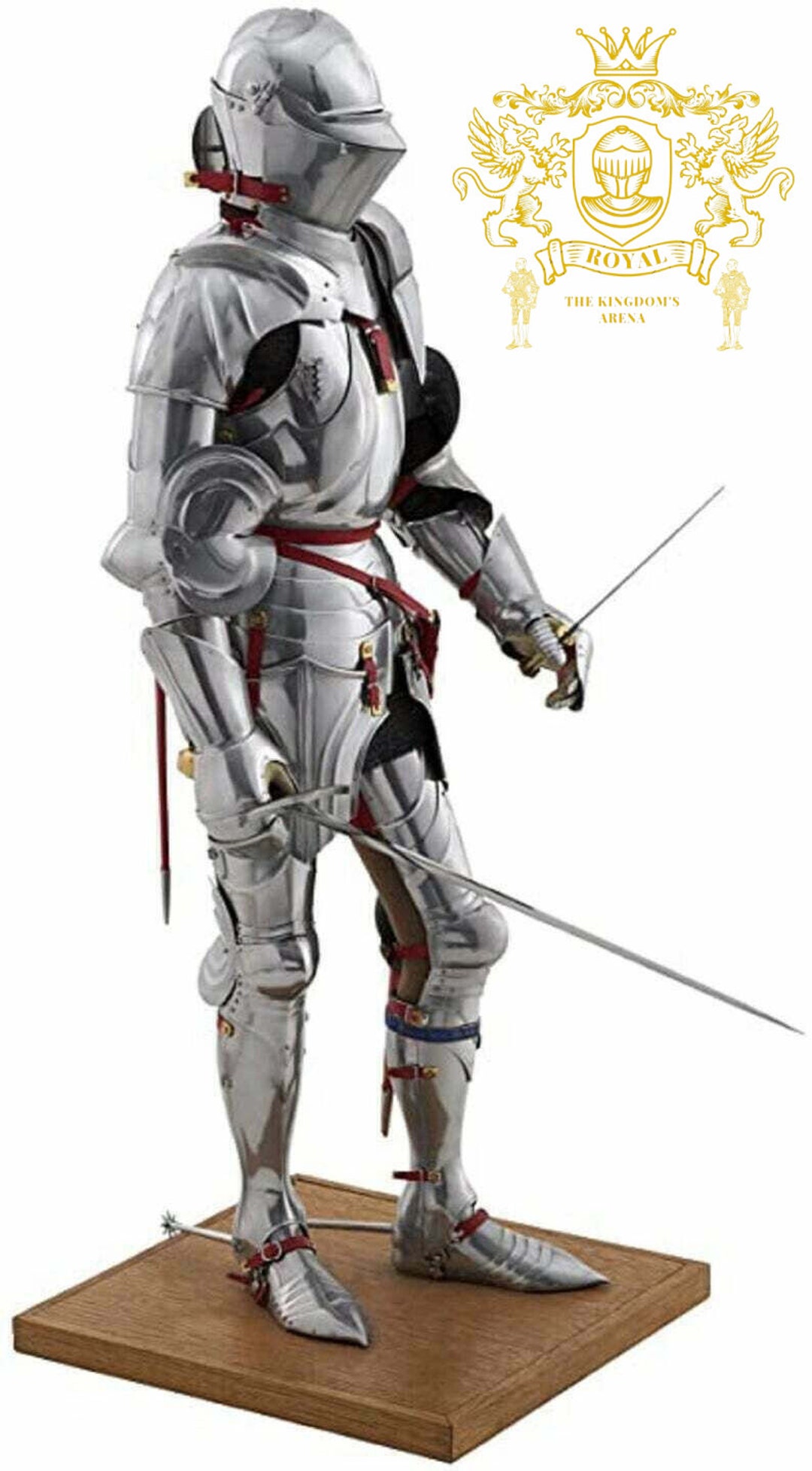 Medieval Wearable Knight Armor Suit Crusader Halloween Combat Full Body