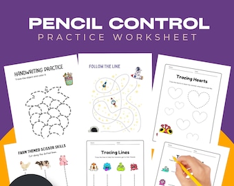 1200+ Pencil Control Tracing Worksheets for Preschool (Printable Digital Download)