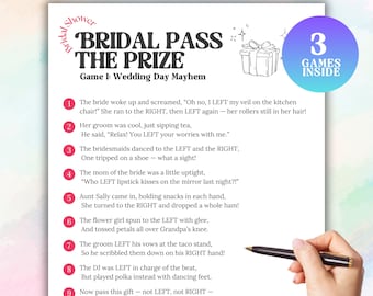 Pass the Gift Bridal Shower Game Printable, Pass the Prize Game, Wedding Shower Gift Passing Game, Hen Party Pass the Parcel