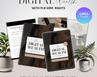 Digital Wealth Workbook: PLR MRR Canva Template