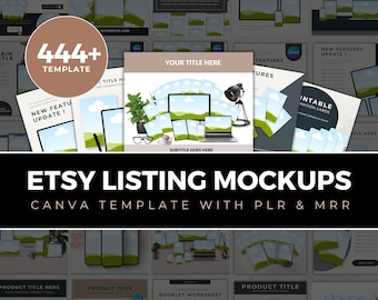Etsy Listing Mockup Vorlagen: 444+ Canva Mockups, PLR MRR (Digitaler Download)